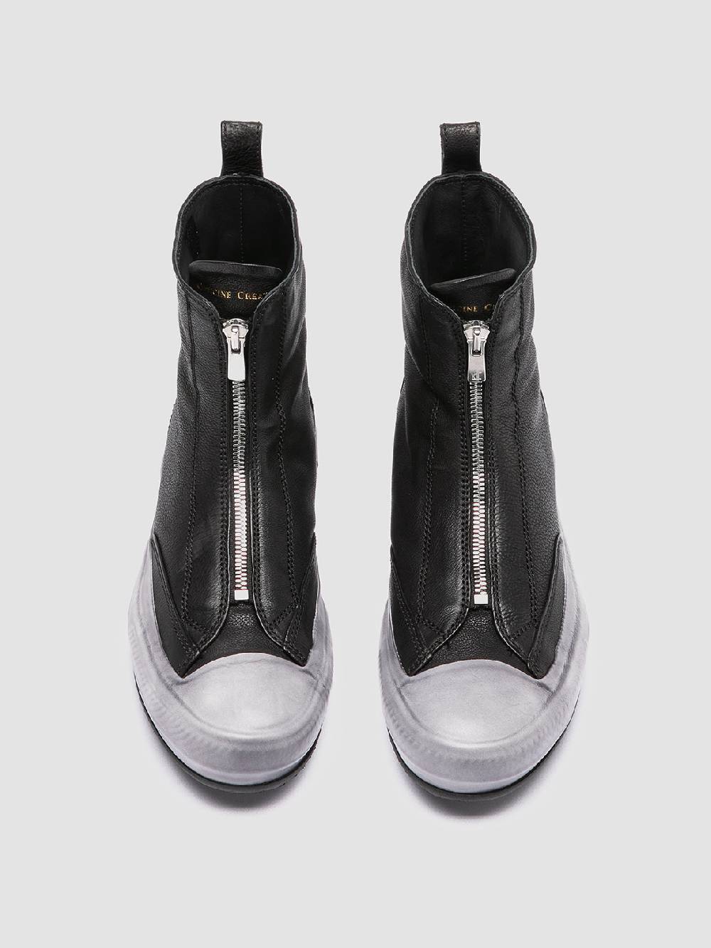 Officine Creative MES 109 Sneaker Alte in Pelle Nera In Saldo