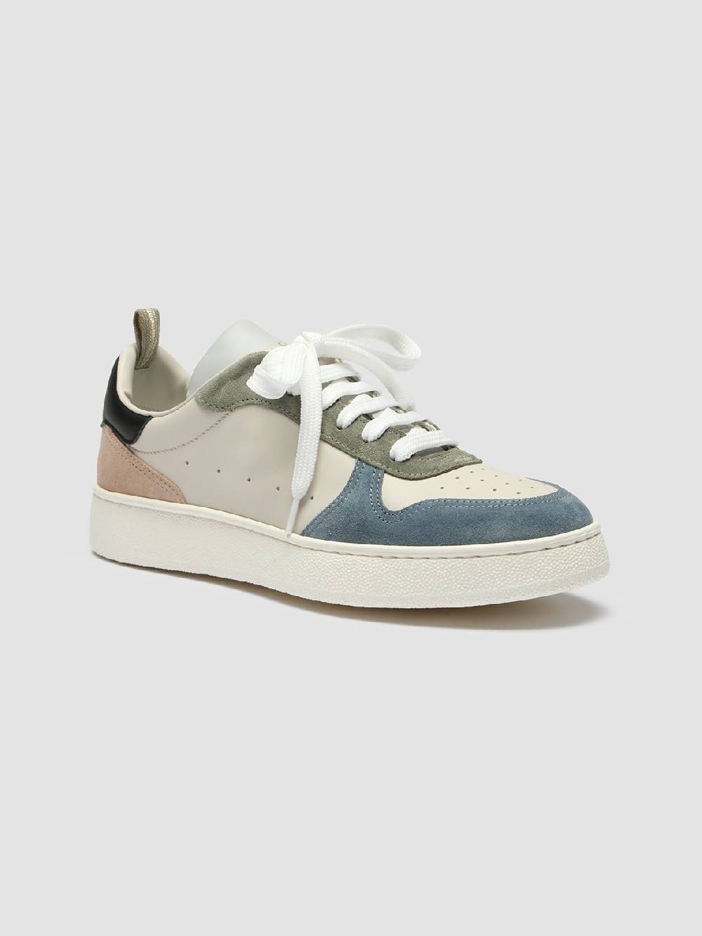 Officine Creative MOWER 110 Sneakers in Pelle e Camoscio Bianco 2025