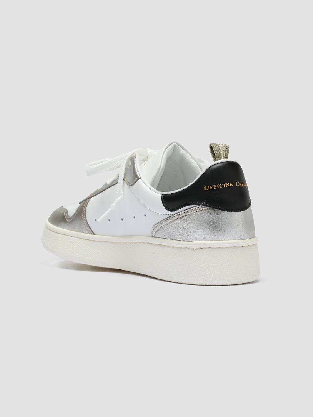 Officine Creative MOWER 110 Sneakers in Pelle Bianca In Linea