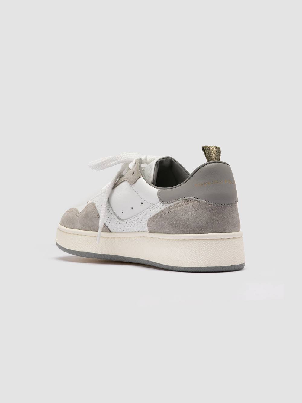 Officine Creative MOWER 120 Sneakers Basse in Pelle e Camoscio Bianca Nuovo