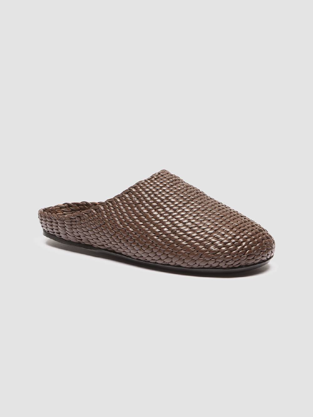 Officine Creative POLLY 001 Sabot in Pelle Marrone Qualità