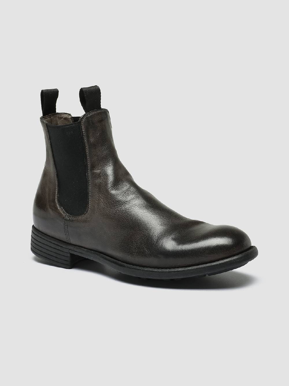 Officine Creative CALIXTE 004 Stivaletti Chelsea in Pelle Grigia Affare Del Giorno