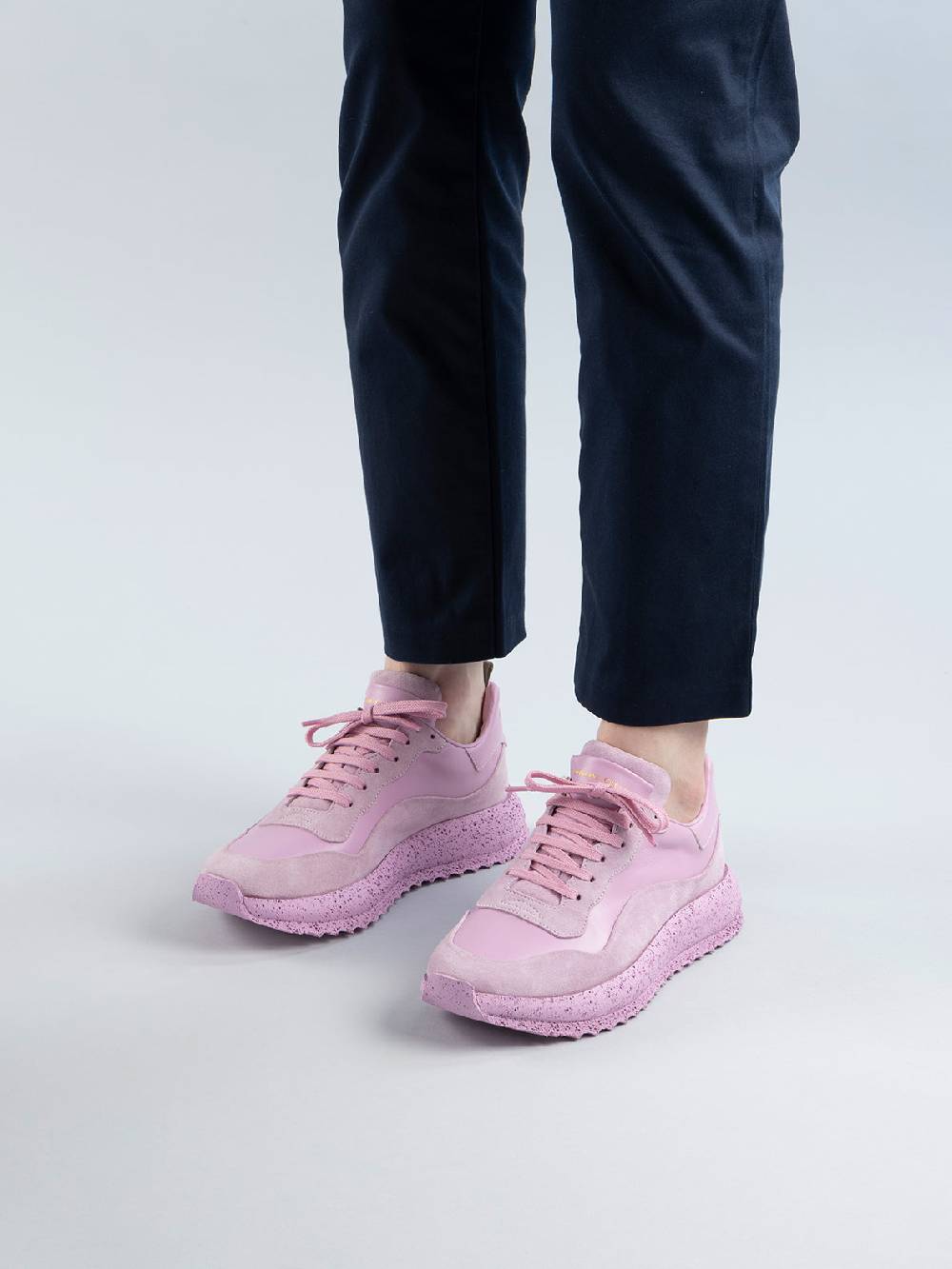 Officine Creative RACE RUBREX 101 Sneakers Basse in Pelle e Camoscio Rosa Novità