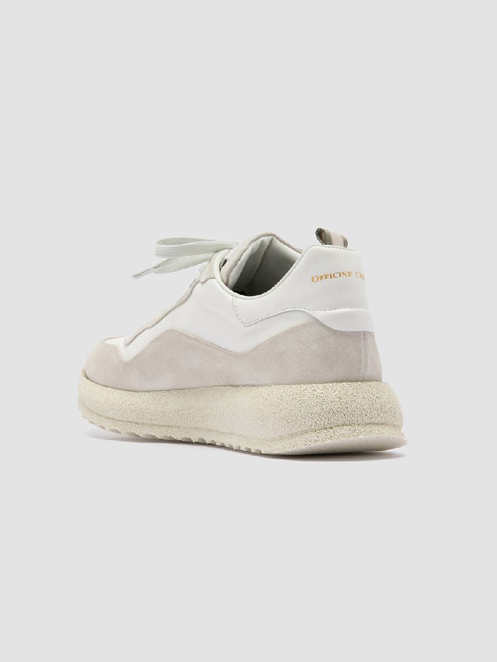 Officine Creative RACE RUBREX 101 Sneakers Basse in Pelle e Camoscio Bianca Presa