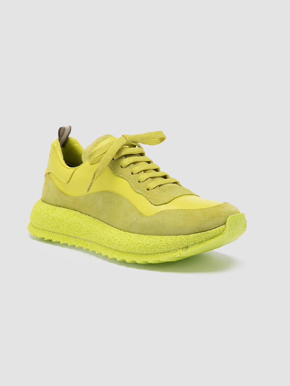 Officine Creative RACE RUBREX 101 Sneakers Basse in Pelle e Camoscio Gialla Convenienza