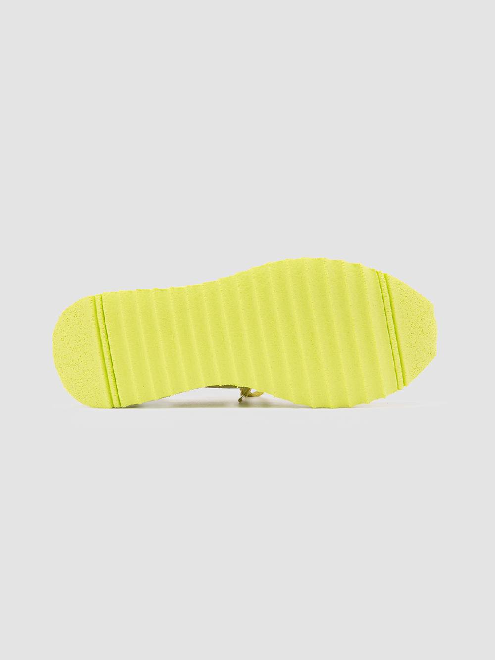 Officine Creative RACE RUBREX 101 Sneakers Basse in Pelle e Camoscio Gialla Convenienza