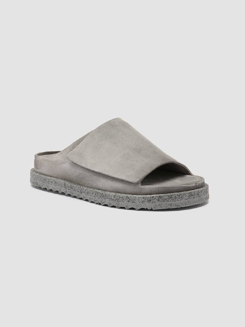 Officine Creative SANDS 106 Sandali Slide in Pelle Scamosciata Grigia Online