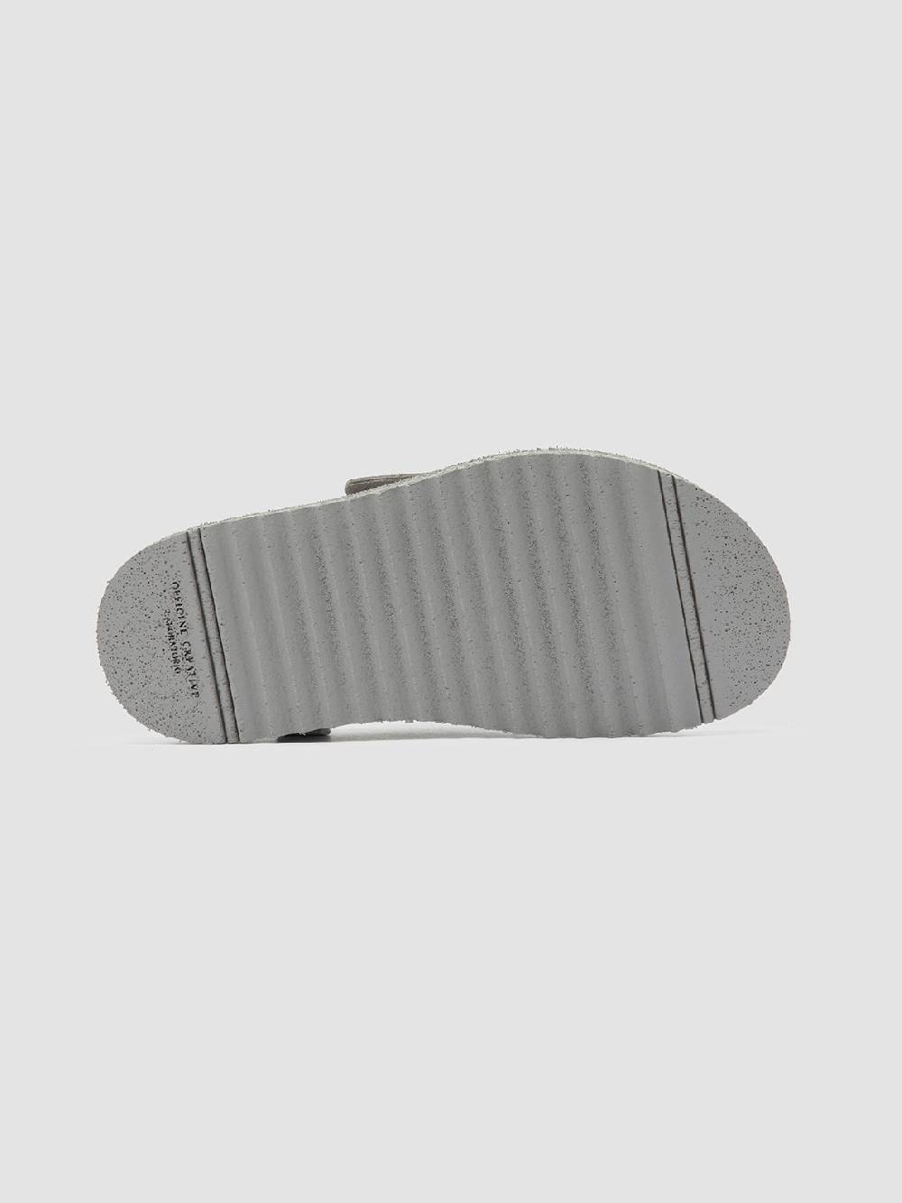 Officine Creative SANDS 106 Sandali Slide in Pelle Scamosciata Grigia Online