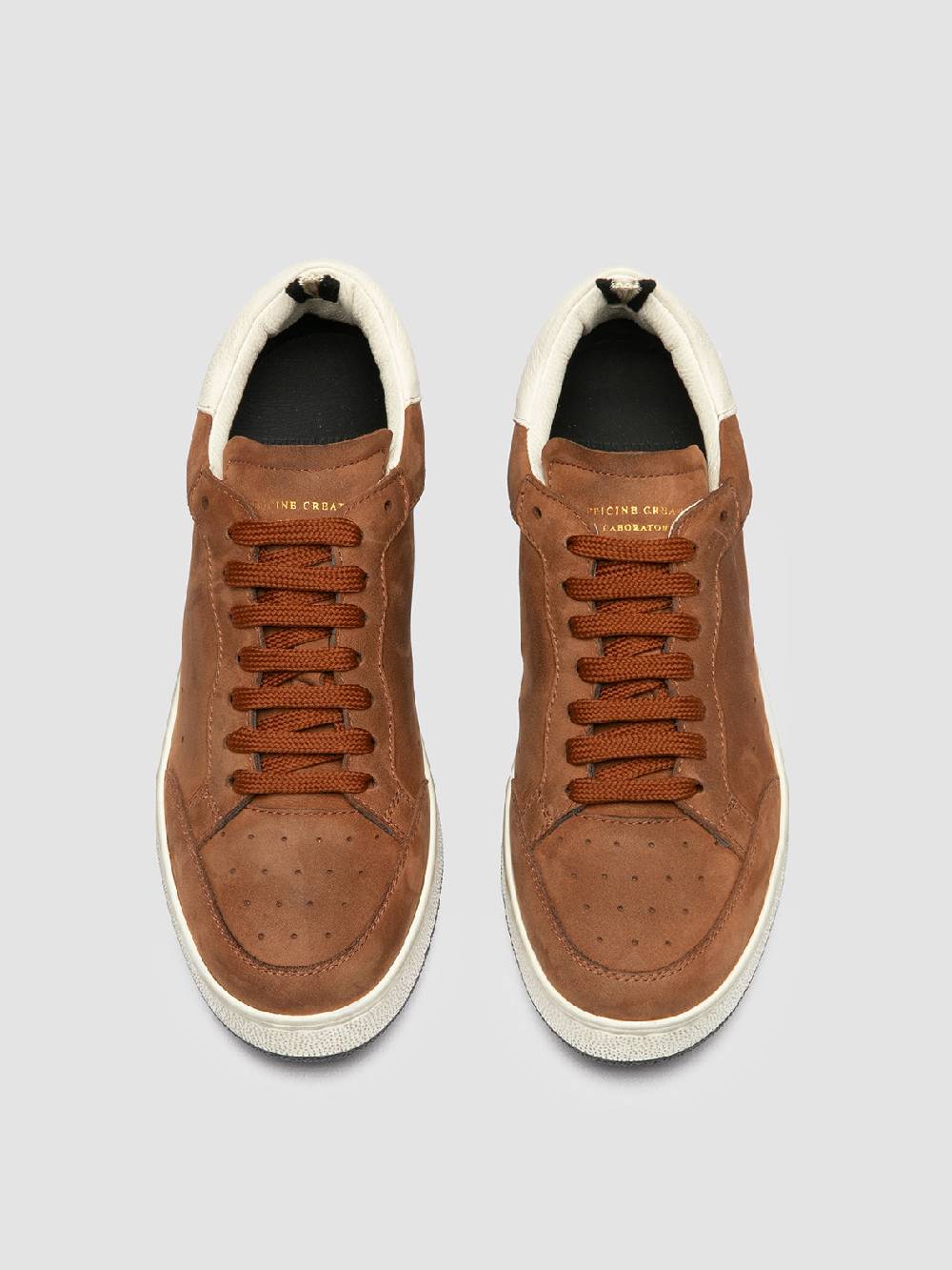 Officine Creative THE ANSWER 102 Sneaker Basse in Nabuk Marrone Outlet