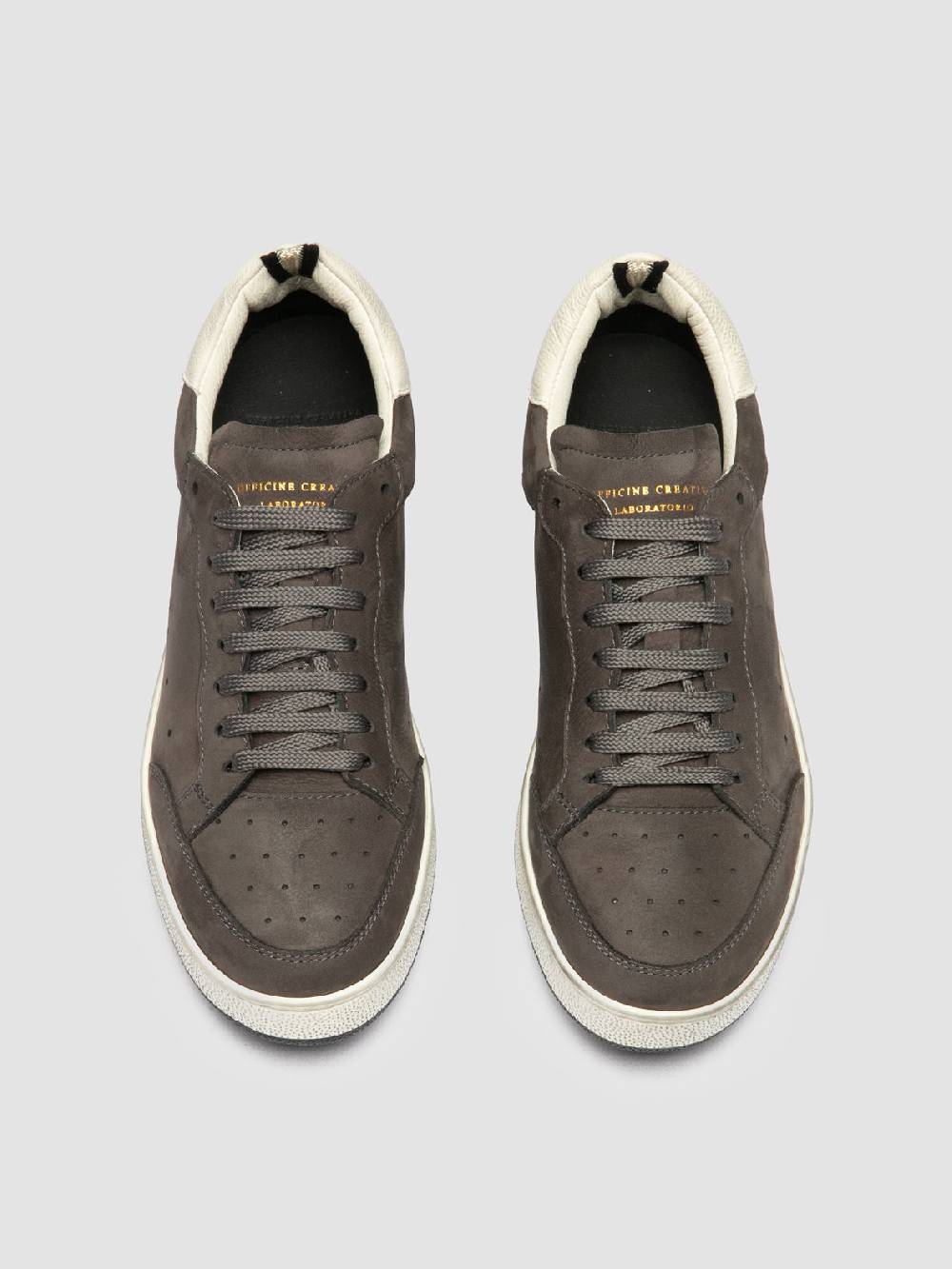 Officine Creative THE ANSWER 102 Sneaker Basse in Nabuk Grigio In Vendita
