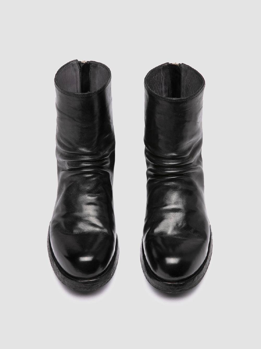 Officine Creative BULLA DD 303 Stivali con Zip in Pelle Nera Vendita Economica