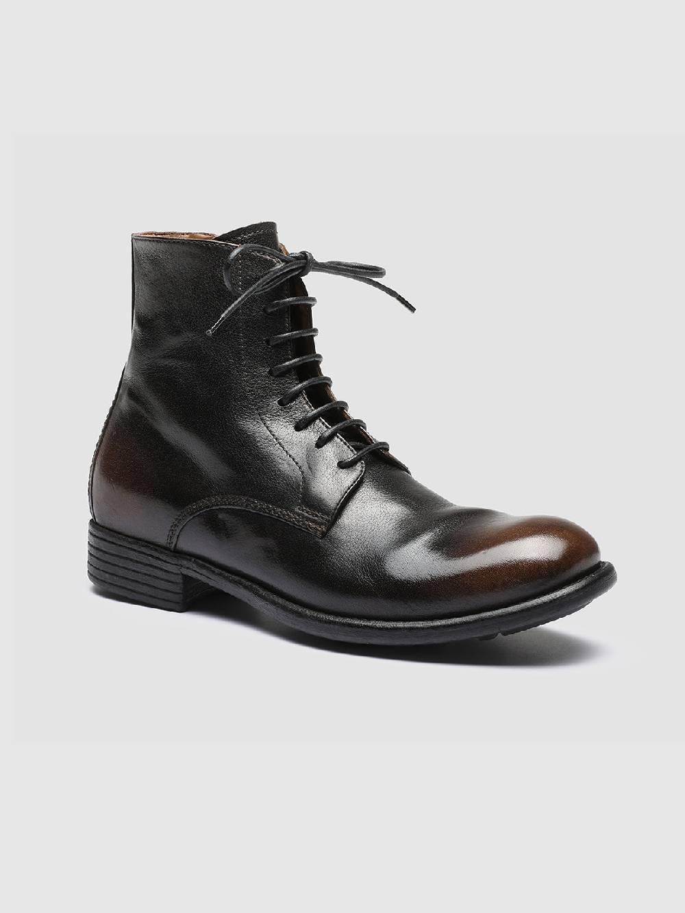 Officine Creative CALIXTE 002 Stivali in Pelle Nera con Zip Saldi Di Fabbrica