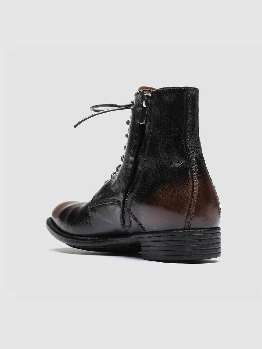 Officine Creative CALIXTE 002 Stivali in Pelle Nera con Zip Saldi Di Fabbrica