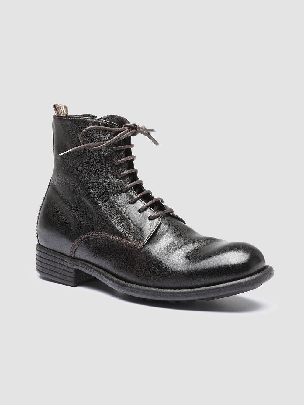 Officine Creative CALIXTE 002 Stivaletti in Pelle Marrone con Zip Vendita Calda