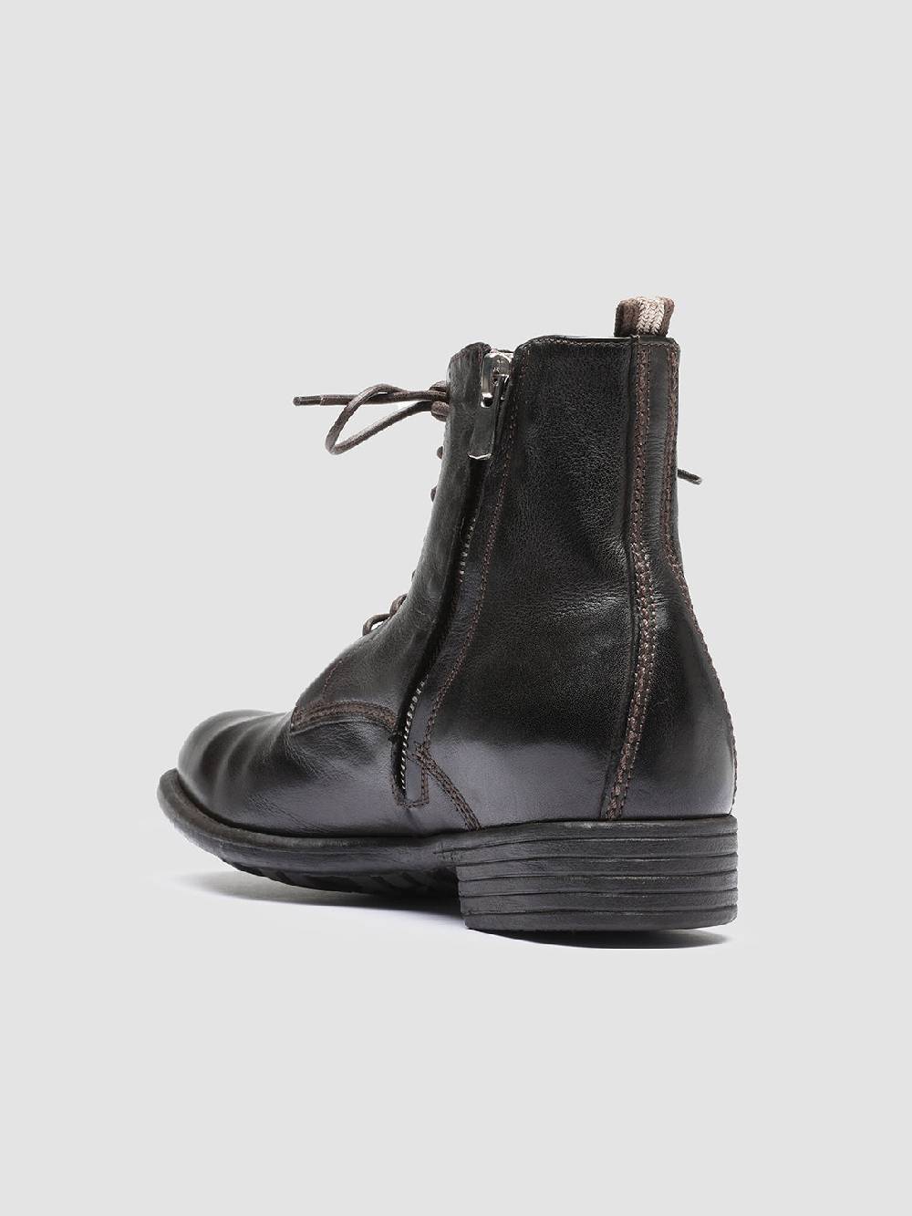 Officine Creative CALIXTE 002 Stivaletti in Pelle Marrone con Zip Vendita Calda