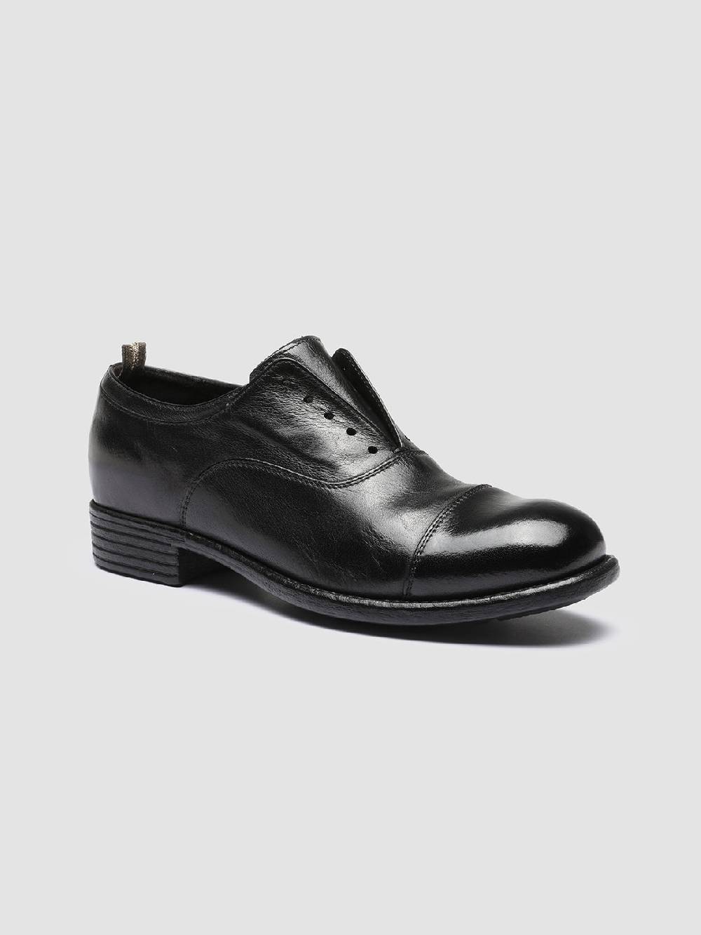 Officine Creative CALIXTE 003 Oxford in Pelle Nera Vendite Flash