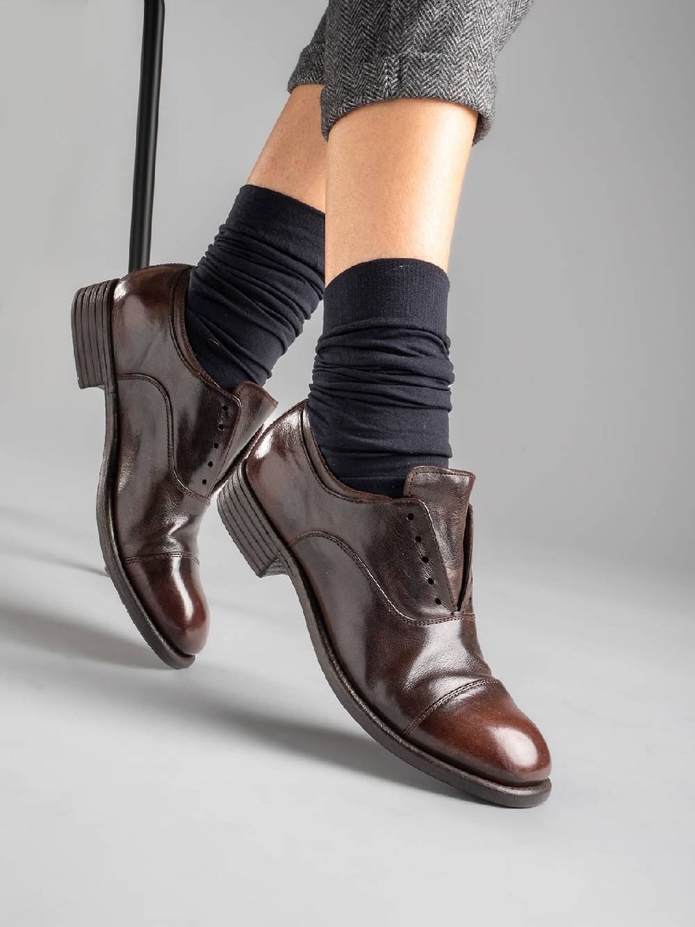 Officine Creative CALIXTE 003 Oxford in Pelle Marrone Negozio