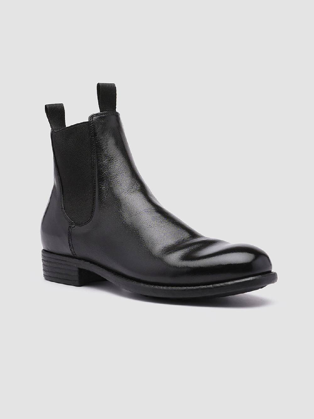 Officine Creative CALIXTE 004 Stivaletti Chelsea in Pelle Nera Nuova
