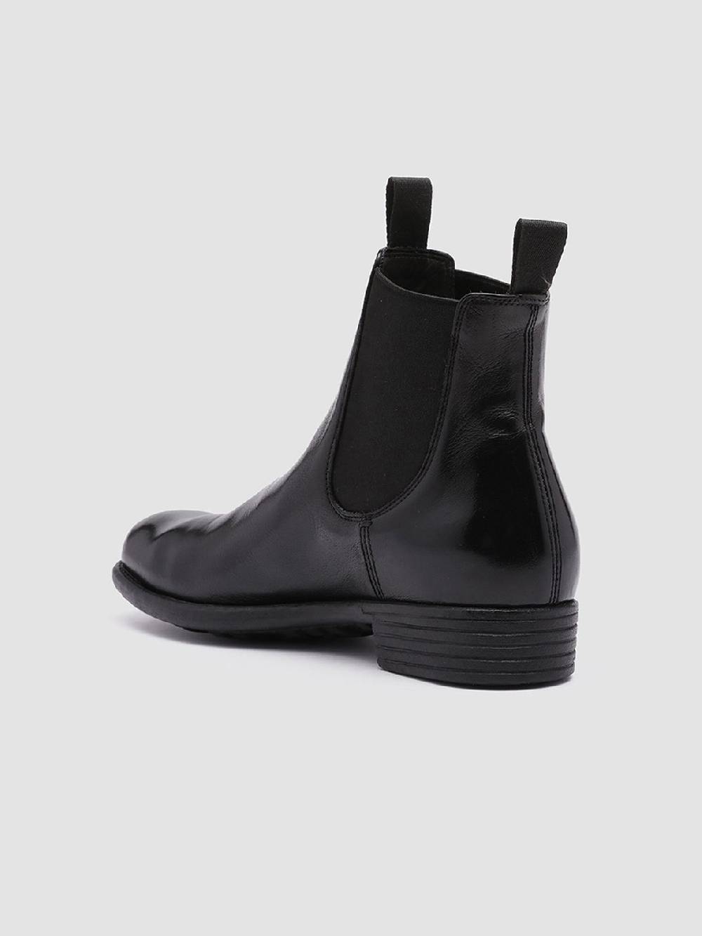 Officine Creative CALIXTE 004 Stivaletti Chelsea in Pelle Nera Nuova