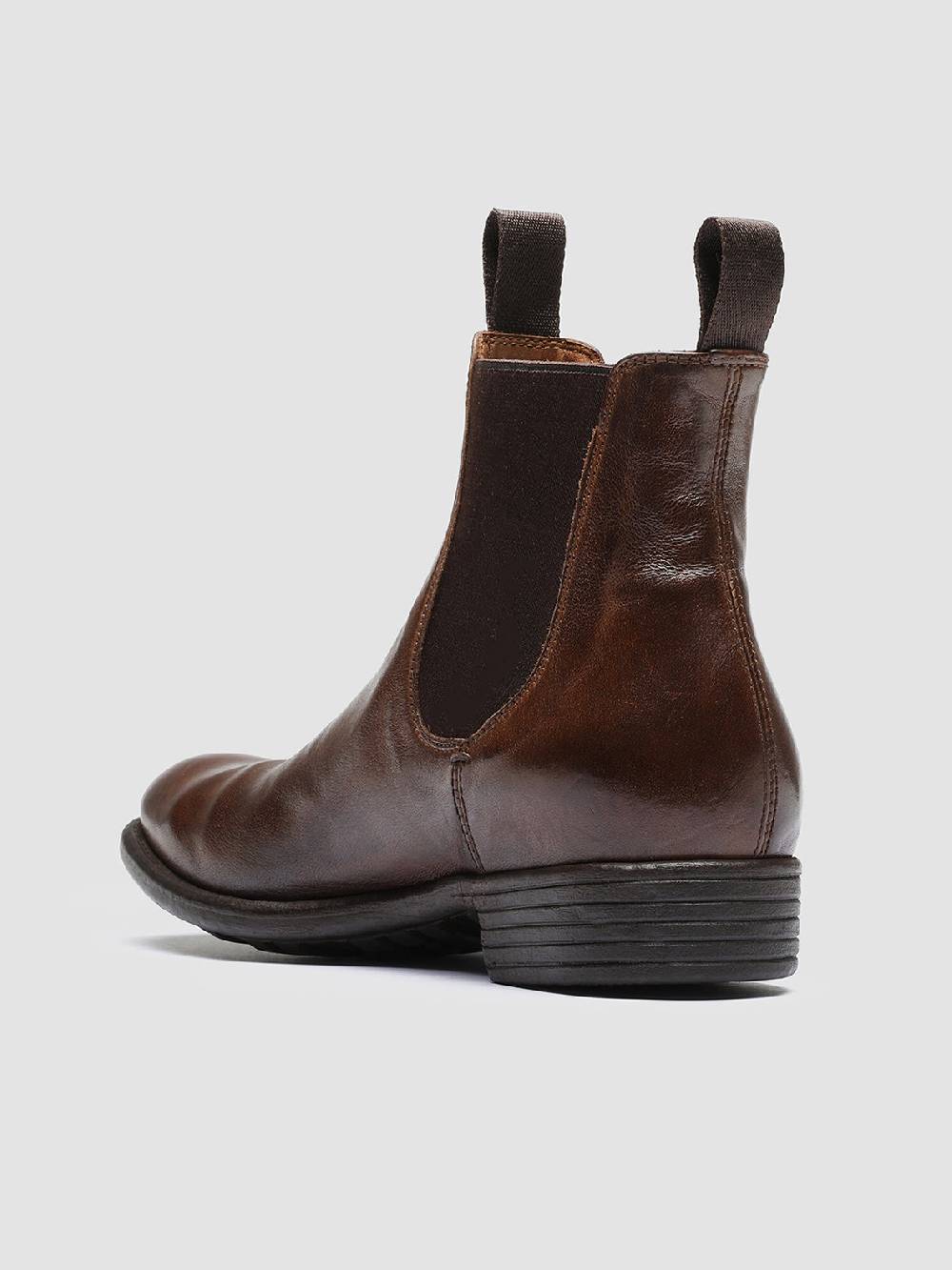 Officine Creative CALIXTE 004 Stivaletti Chelsea in Pelle Marrone Moda