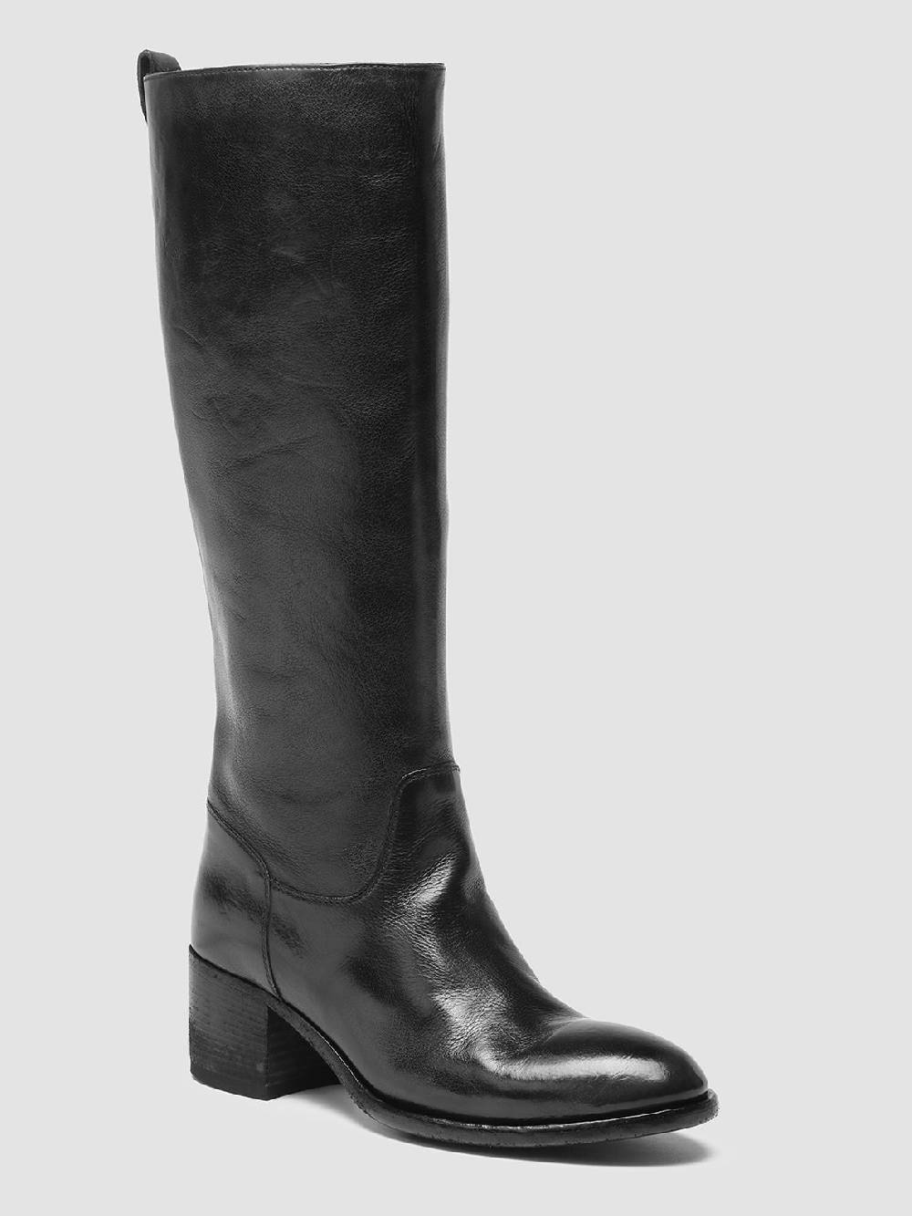 Officine Creative DENNER 116 Stivali Zip in Pelle Nera 2025
