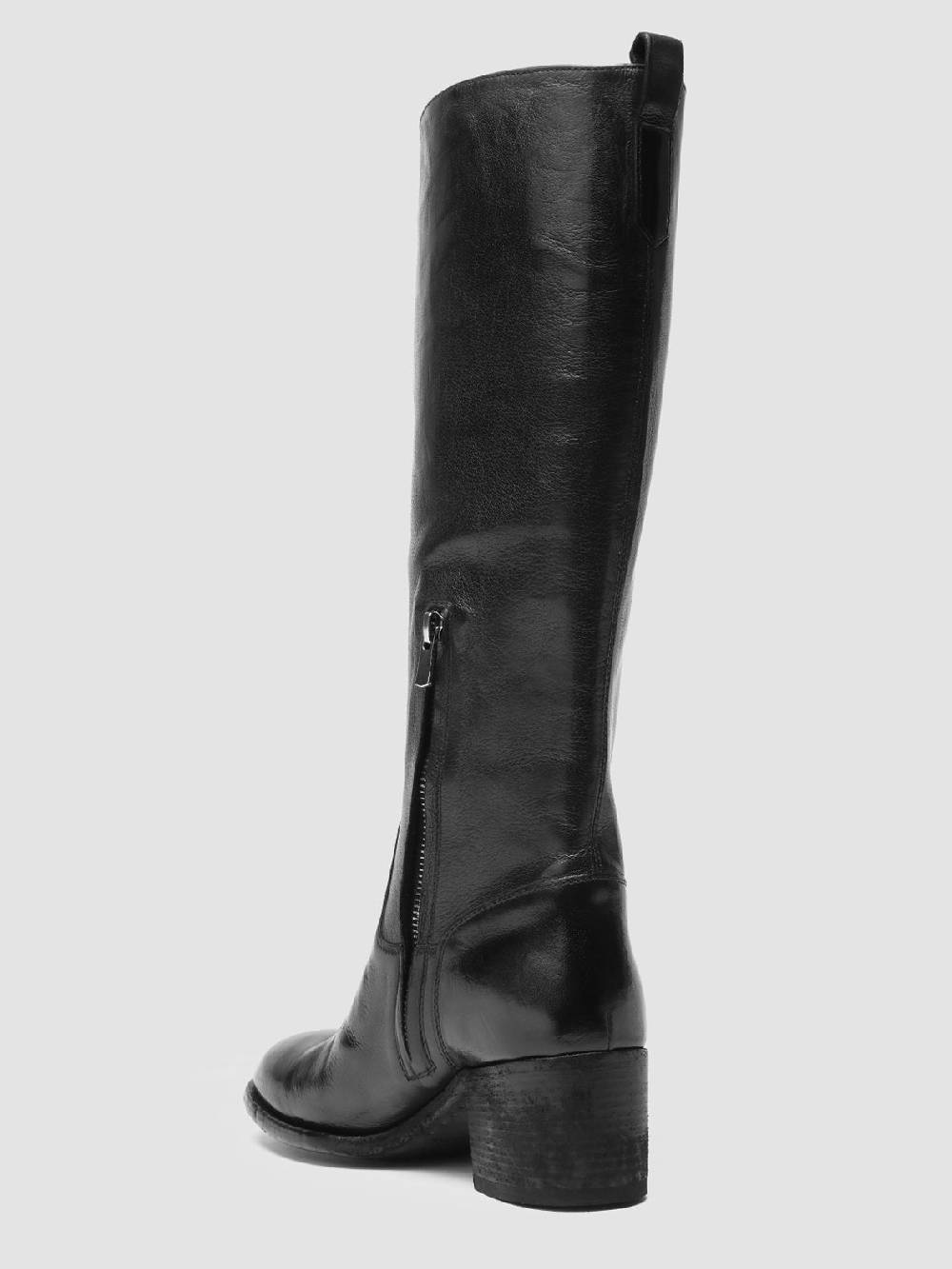 Officine Creative DENNER 116 Stivali Zip in Pelle Nera 2025