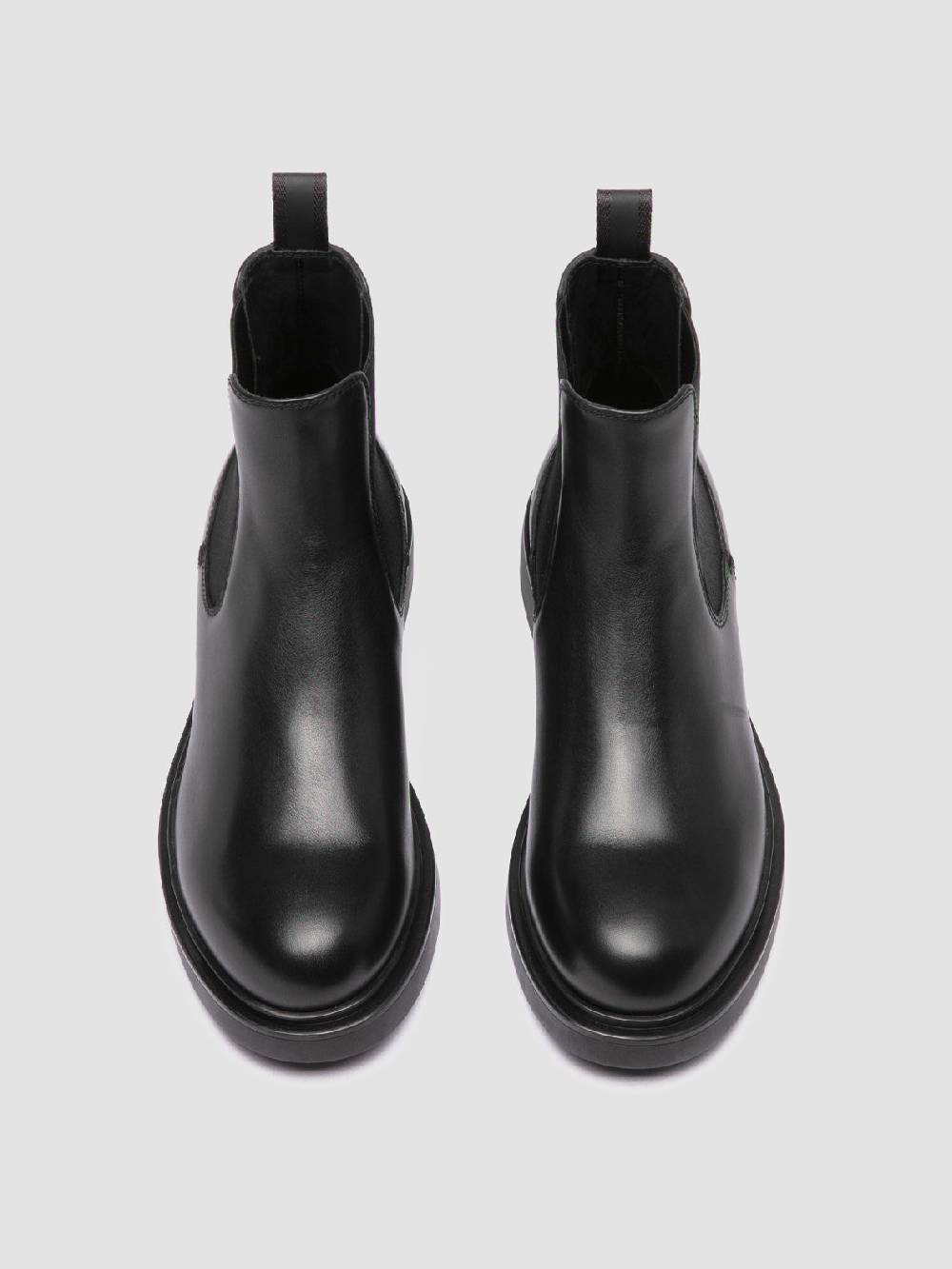 Officine Creative ENGINEER 107 Stivaletti Chelsea in Pelle Nera Nuovo