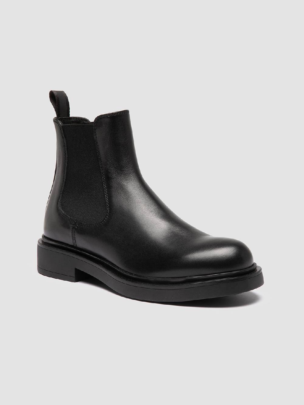 Officine Creative ENGINEER 107 Stivaletti Chelsea in Pelle Nera Nuovo