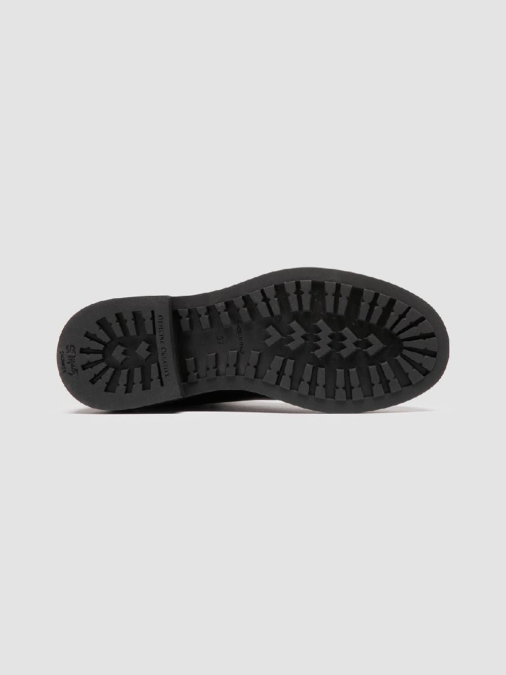 Officine Creative ENGINEER 107 Stivaletti Chelsea in Pelle Nera Nuovo