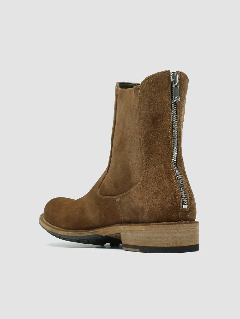 Officine Creative LEGRAND 229 Stivali Zip in Camoscio Marrone Negozi Online