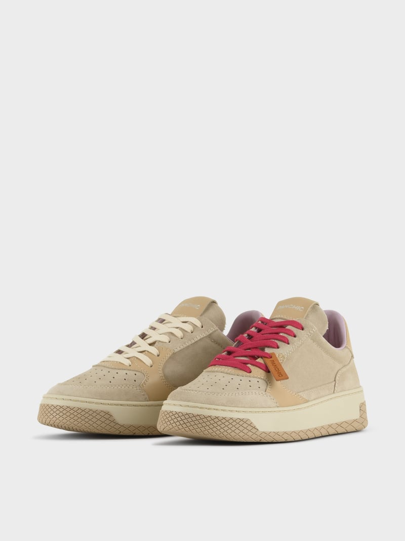 Panchic SNEAKER LOW P02 DONNA IN SUEDE E PELLE NEBBIA Italy