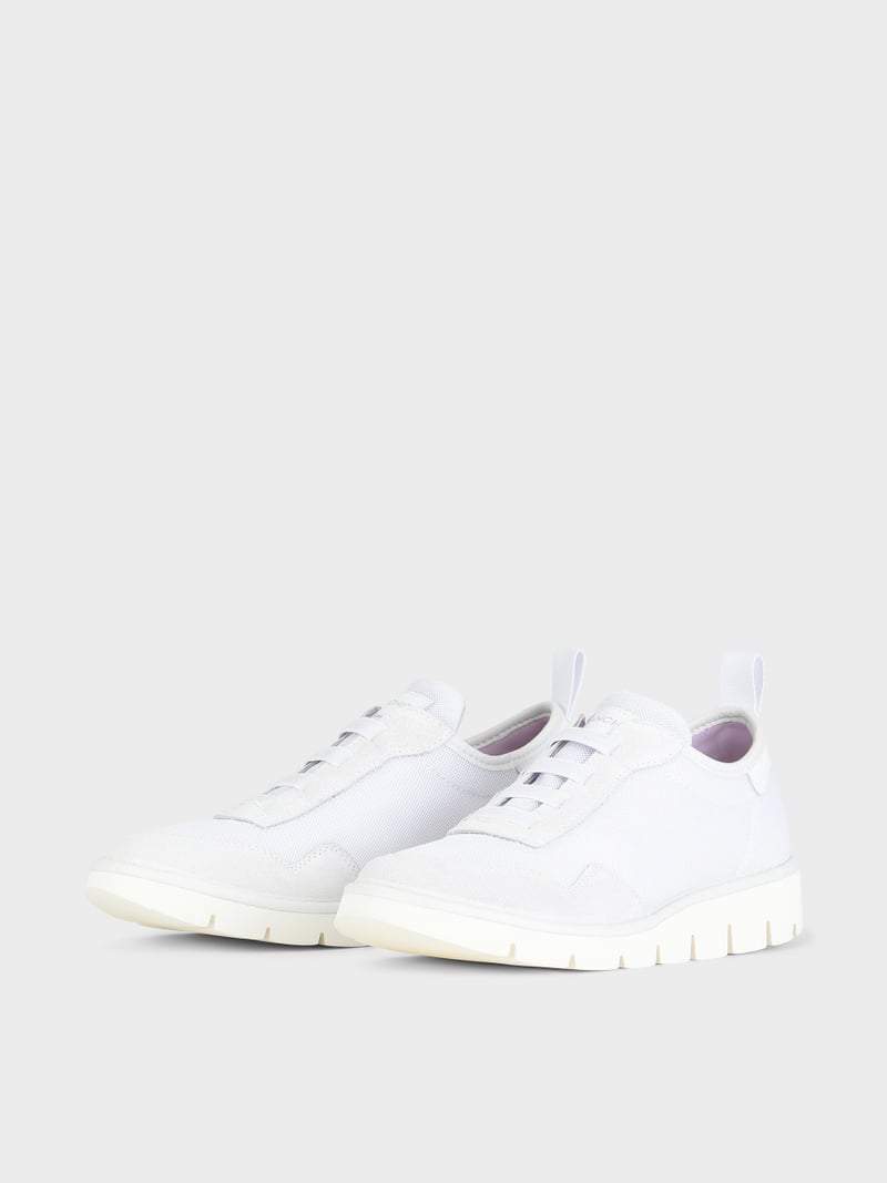 Panchic SLIP ON P05 DONNA IN MESH E SUEDE BIANCO In Linea
