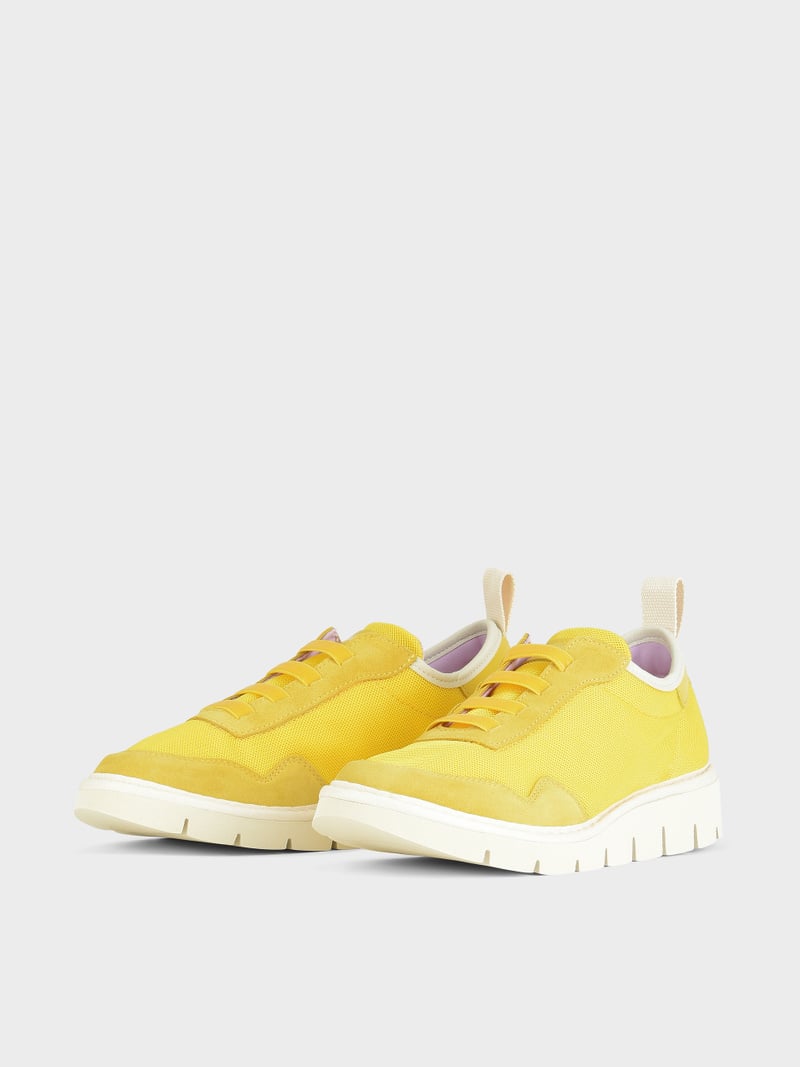 Panchic SLIP ON P05 DONNA IN MESH E SUEDE GIALLO Prezzo Ridotto