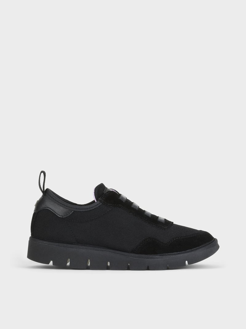 Panchic SLIP ON P05 DONNA IN MESH E SUEDE NERO