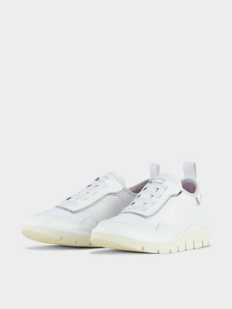 Panchic SLIP ON P05 DONNA IN NYLON E PELLE BIANCO Promozione