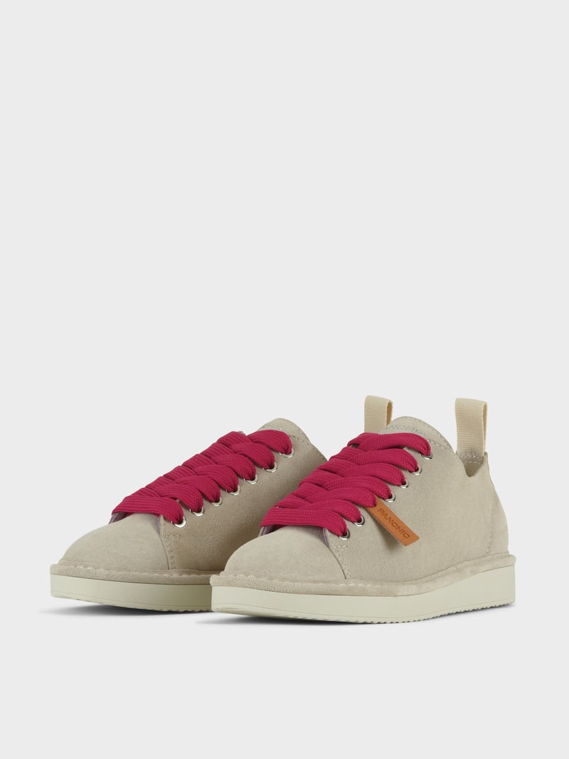 Panchic SCARPA ALLACCIATA P01 DONNA IN SUEDE NEBBIA-FUCSIA Prezzo Ridotto