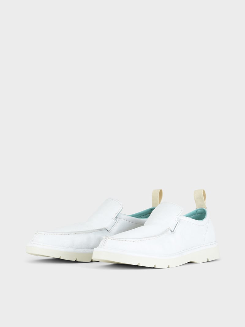 Panchic SLIP ON P19 UOMO IN PELLE CON FINISH AVIATOR BIANCO Outlet