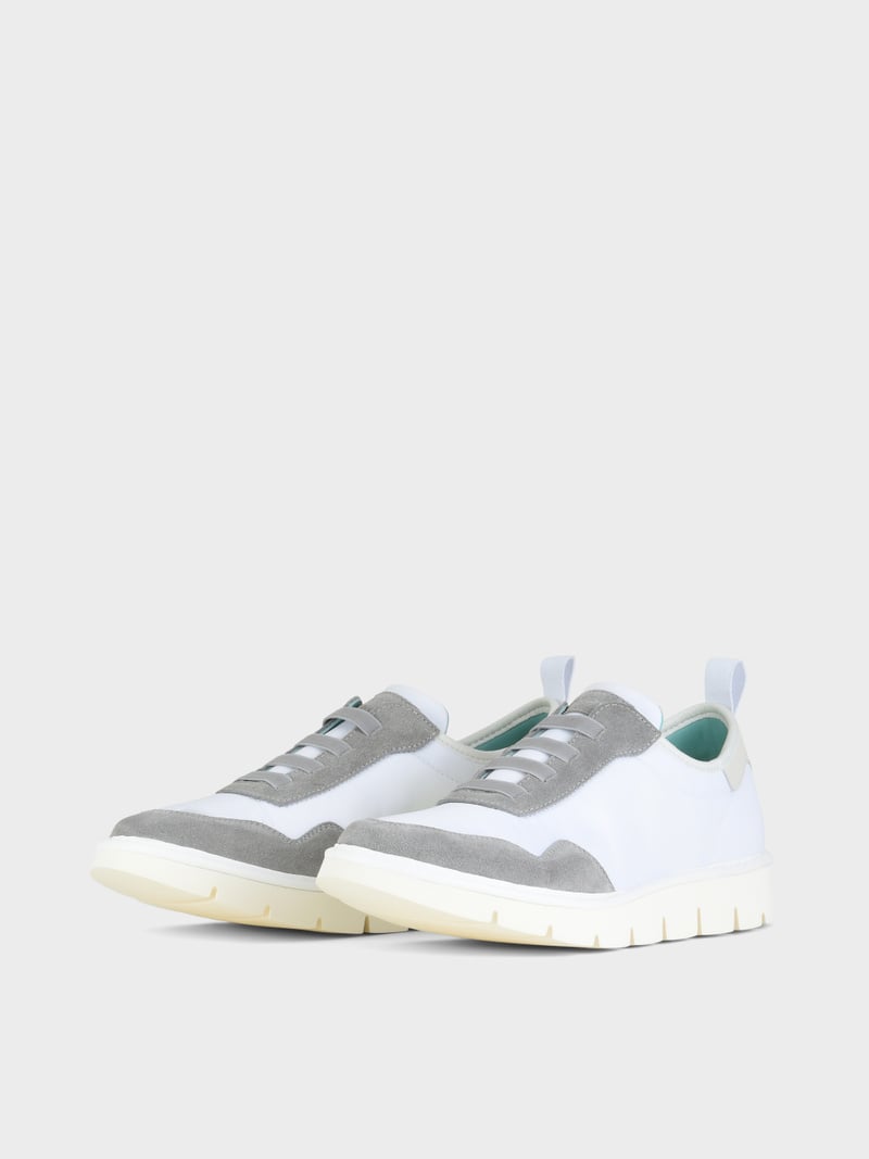 Panchic SLIP ON P05 UOMO IN NYLON E SUEDE BIANCO-GRIGIO Saldi