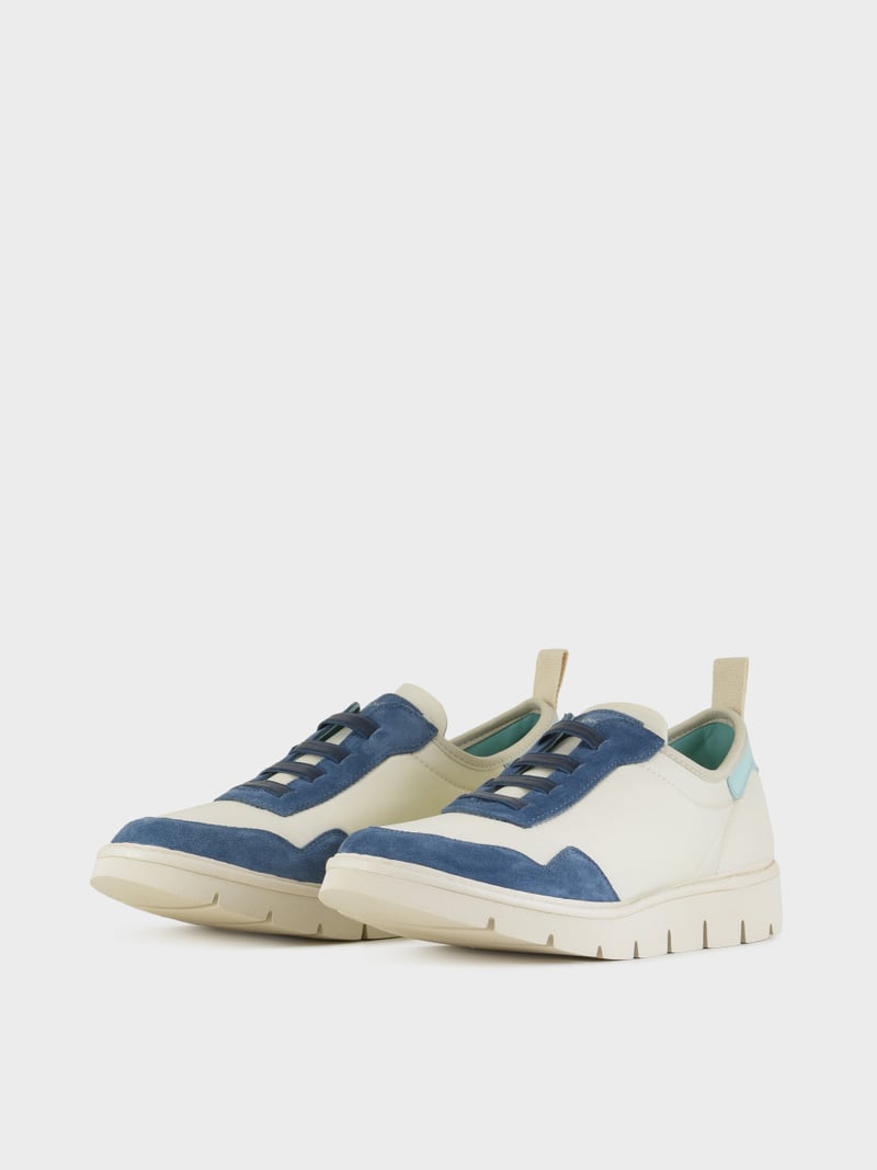 Panchic SLIP ON P05 UOMO IN NYLON E SUEDE NEBBIA-BLUE-ACQUAMARINA Offerta speciale