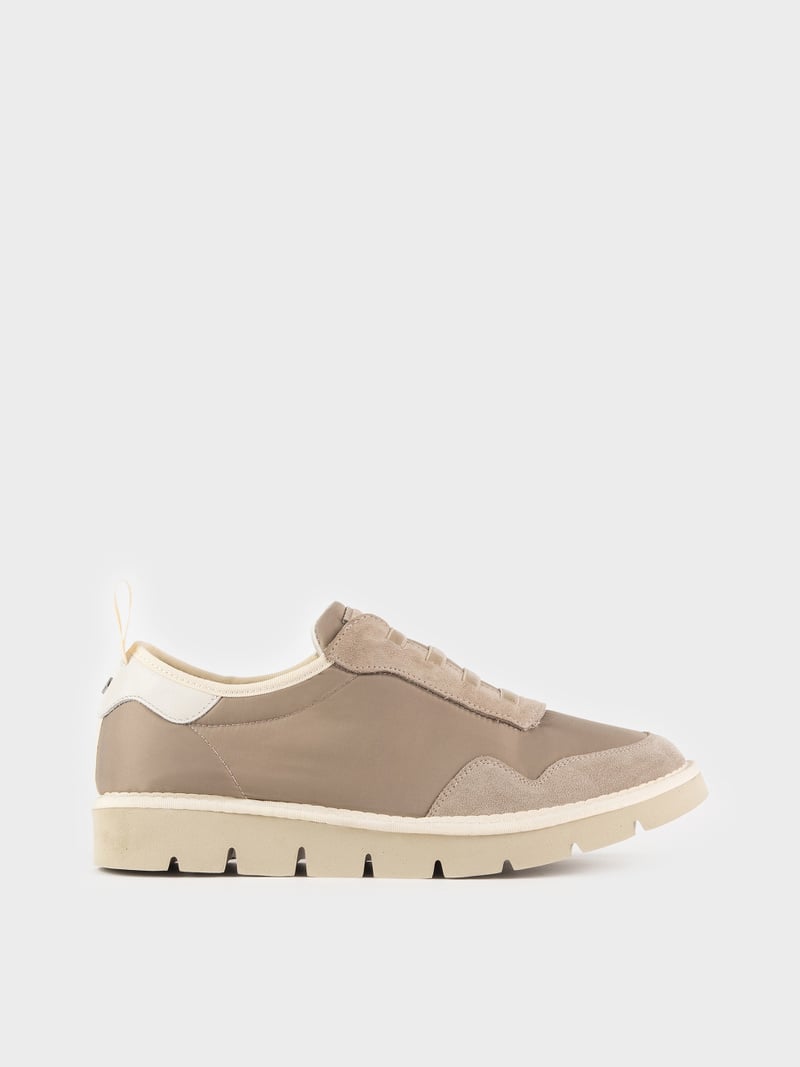 Panchic SLIP ON P05 UOMO IN NYLON E SUEDE TORTORA