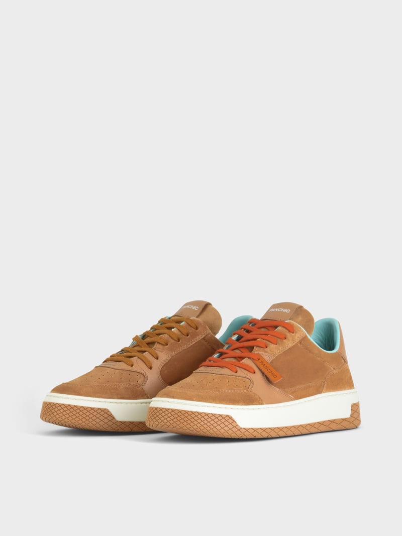 Panchic SNEAKER LOW P02 UOMO IN SUEDE E PELLE BISCOTTO Moda
