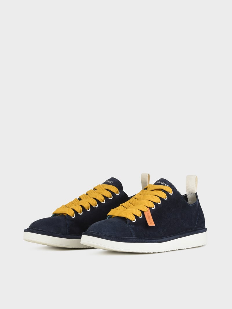 Panchic SCARPA ALLACCIATA P01 UOMO IN SUEDE NOTTE-GIALLO Acquista Ora
