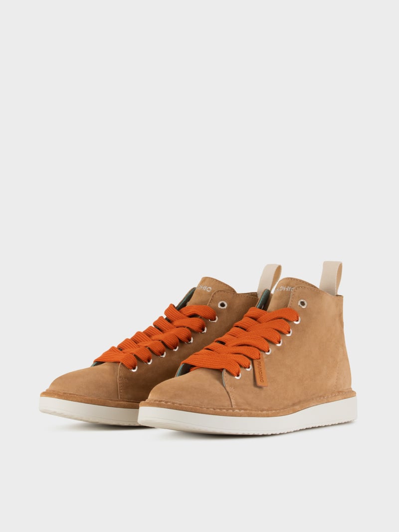 Panchic POLACCHINO P01 UOMO IN SUEDE BISCOTTO-ARANCIO BRUCIATO Consegna Veloce