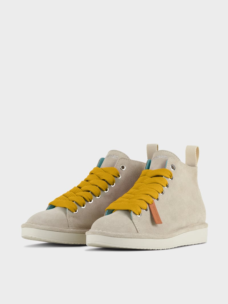 Panchic POLACCHINO P01 UOMO IN SUEDE NEBBIA-GIALLO Affare Del Giorno