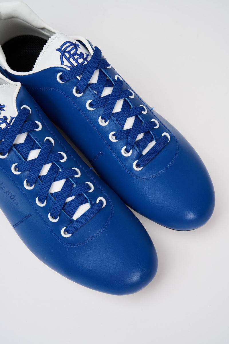 Pantofola Doro Scarpe da calcio in pelle Lazzarini x GLASGOW RANGERS Vendita Calda