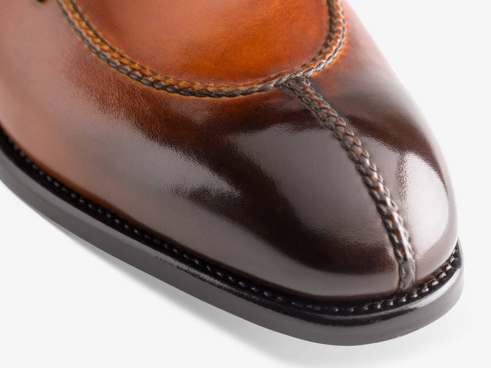 ﻿Paolo Sartori Art. 583 Derby in pelle Anticata Cognac In Vendita