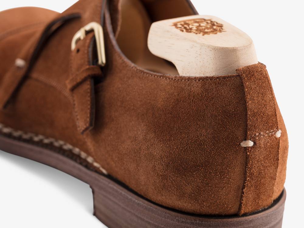 Paolo Sartori Double Monkstrap in Calf Suede Snuff Doppia Fibbia in Vitello Scamosciato Snuff Saldi