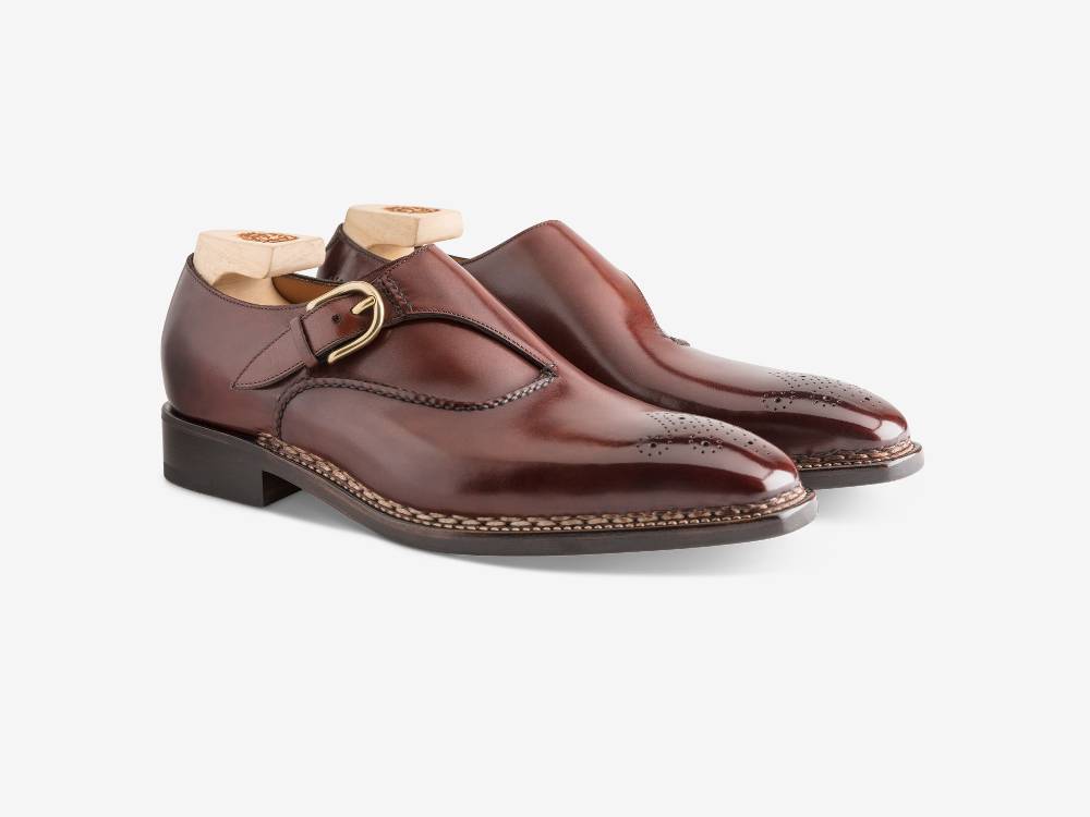 Paolo Sartori Single Monkstrap in Antiqued Positano Leather Mono Fibbia in pelle Anticata Positano I Più Venduti