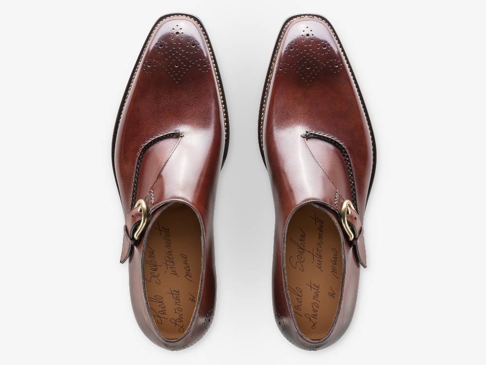 Paolo Sartori Single Monkstrap in Antiqued Positano Leather Mono Fibbia in pelle Anticata Positano I Più Venduti