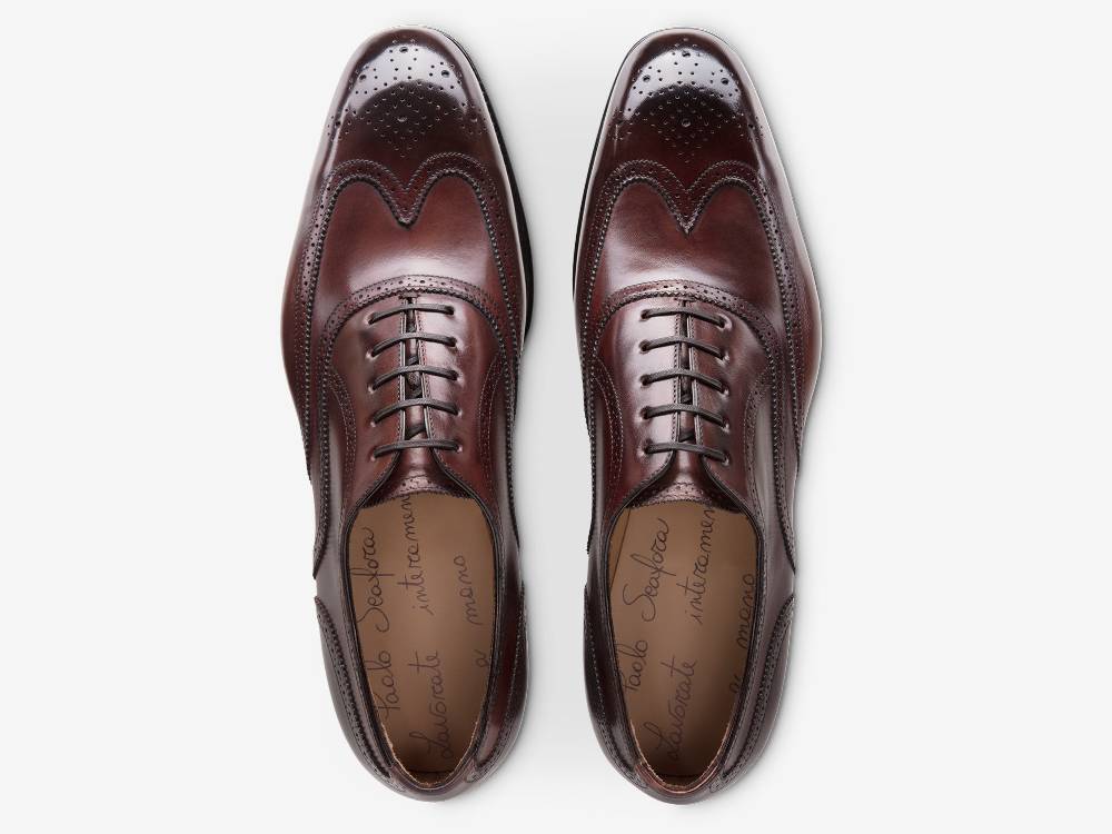 Paolo Sartori Art. 611 Oxford in pelle Anticata Amarone 2025
